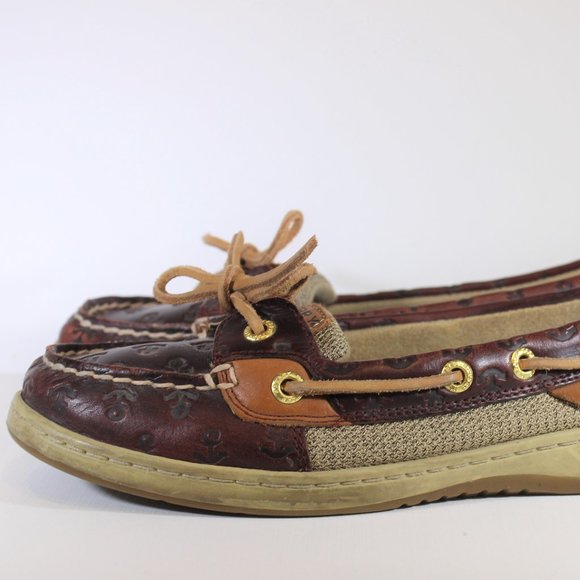 *SOLD* SPERRY Topsider Boat Shoe Leather Anchors 7 - Picture 2 of 9